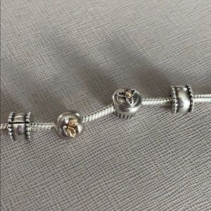 Pandora Apple and Cupcake Charm